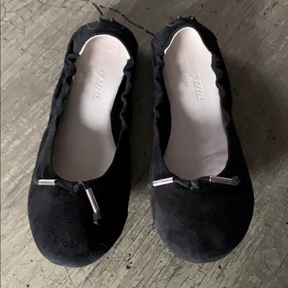 Laurent EFFEL Black Suede Ballet Flats - Picture 1 of 10